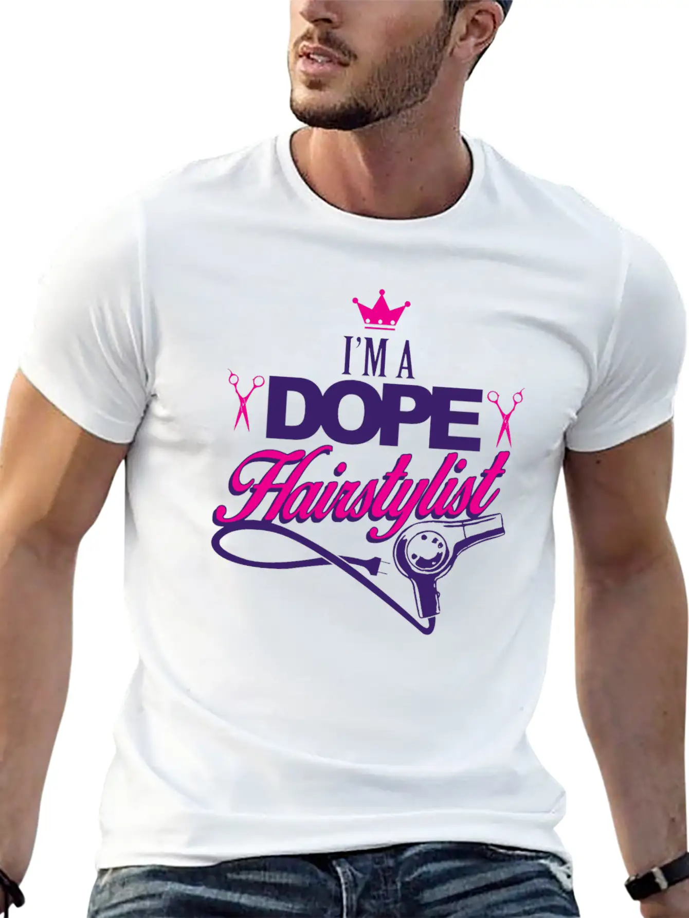 02 Im A Dope Hairstylist Gift Classic Fit Graphic Tee For Daily Comfort – Unisex Cotton Shirt