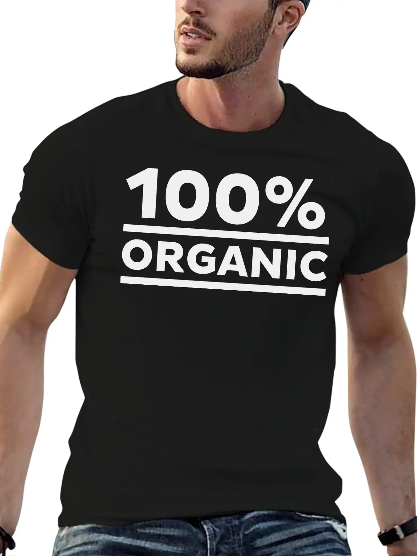 100% Organic Lightweight Cotton T-Shirt – Daily Comfort Graphic Shirt