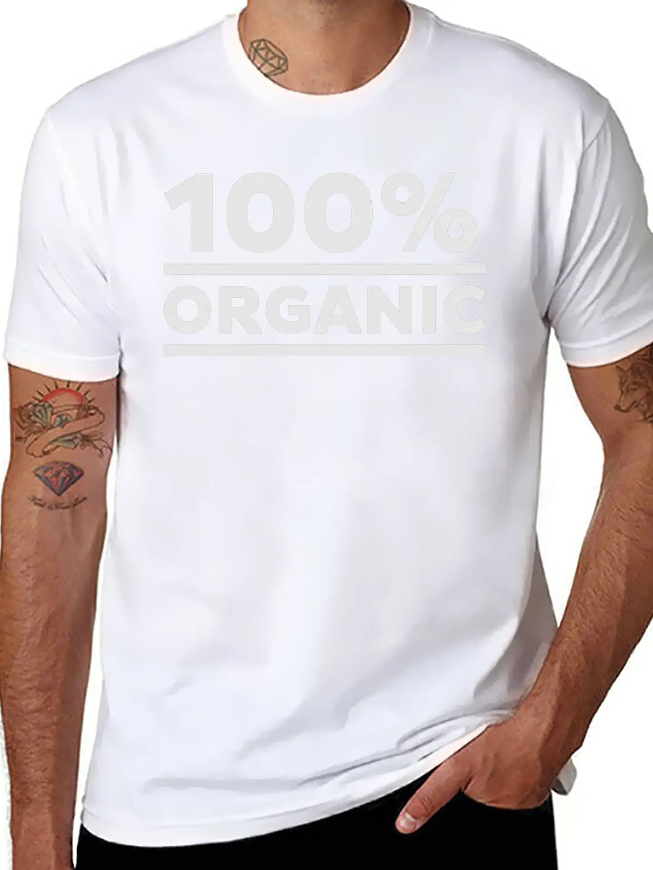 100% Organic Lightweight Cotton T-Shirt – Daily Comfort Graphic Shirt