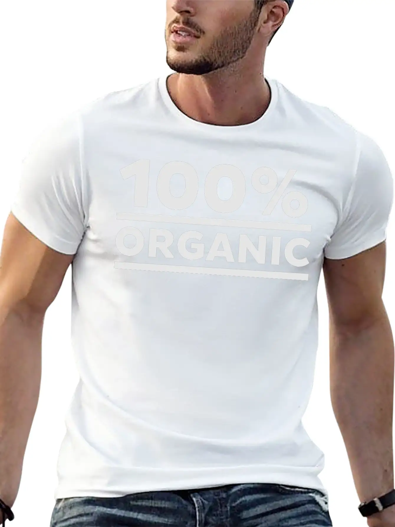 100% Organic Lightweight Cotton T-Shirt – Daily Comfort Graphic Shirt
