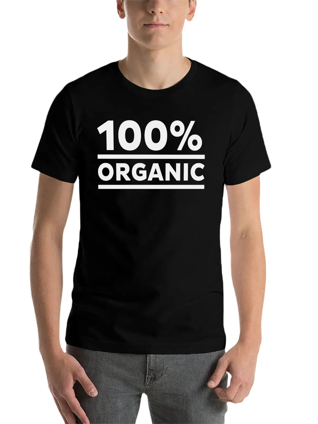 100% Organic Lightweight Cotton T-Shirt – Daily Comfort Graphic Shirt