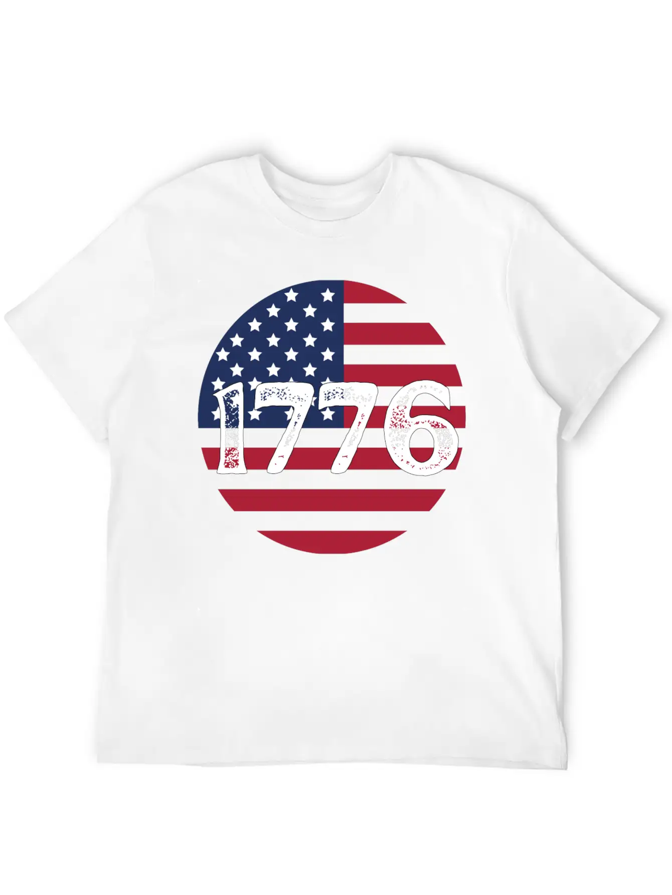 1776 - In US Flag Relaxed Everyday Tee – Lightweight And Durable Cotton