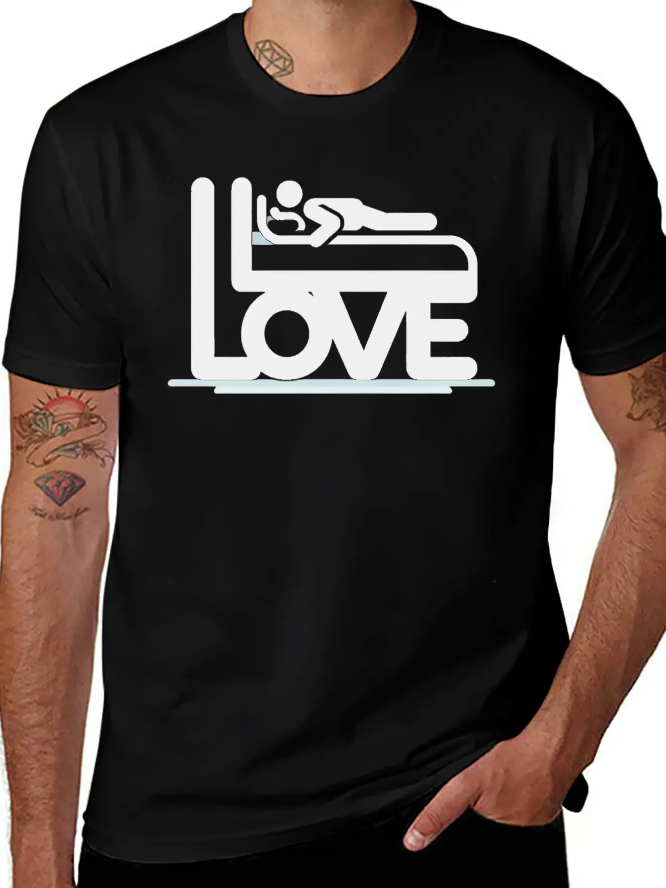 3D Love Typography With Creative Design Lightweight Cotton T-Shirt – Daily Comfort Graphic Shirt