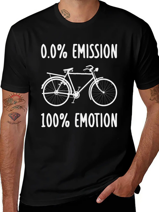 0% Emission 100% Emotion Modern Fit Casual T-Shirt – Clean And Versatile Design
