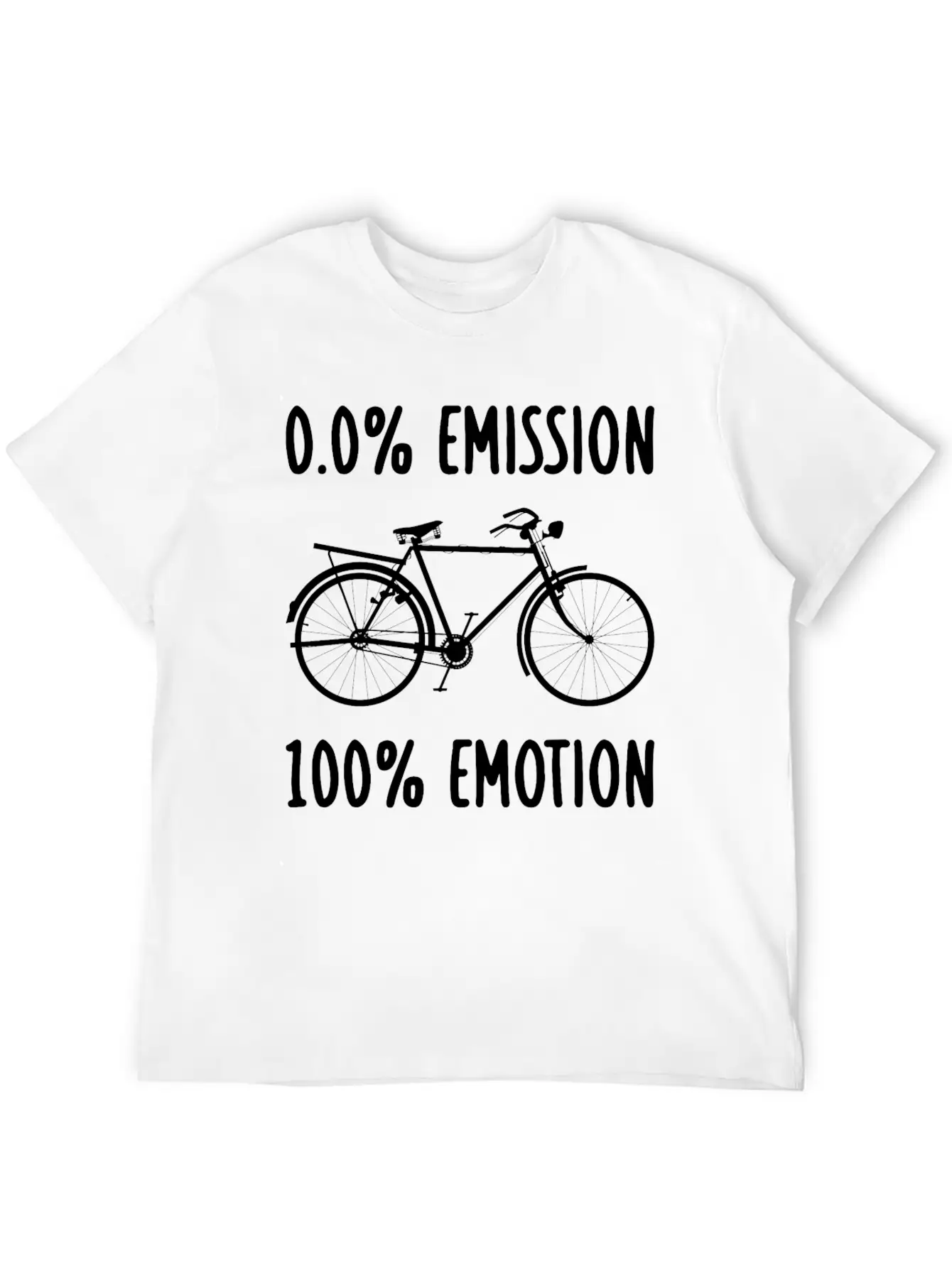 0% Emission 100% Emotion Modern Fit Casual T-Shirt – Clean And Versatile Design