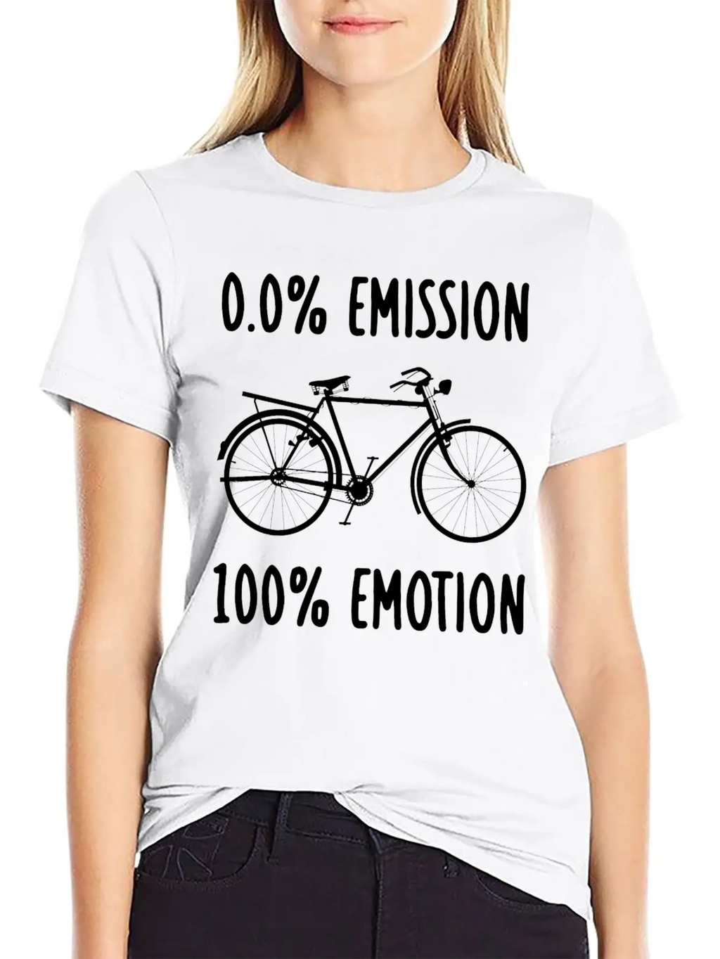 0% Emission 100% Emotion Modern Fit Casual T-Shirt – Clean And Versatile Design
