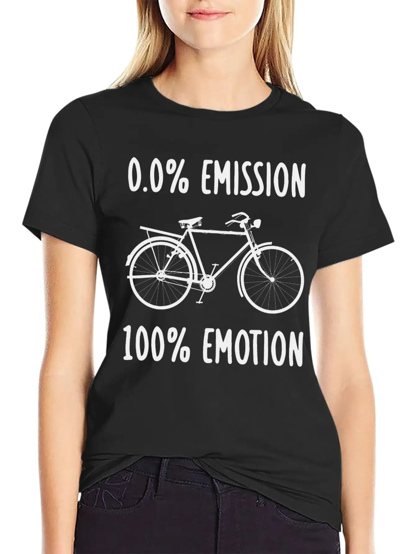 0% Emission 100% Emotion Modern Fit Casual T-Shirt – Clean And Versatile Design
