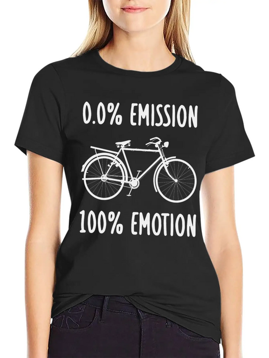 0% Emission 100% Emotion Modern Fit Casual T-Shirt – Clean And Versatile Design