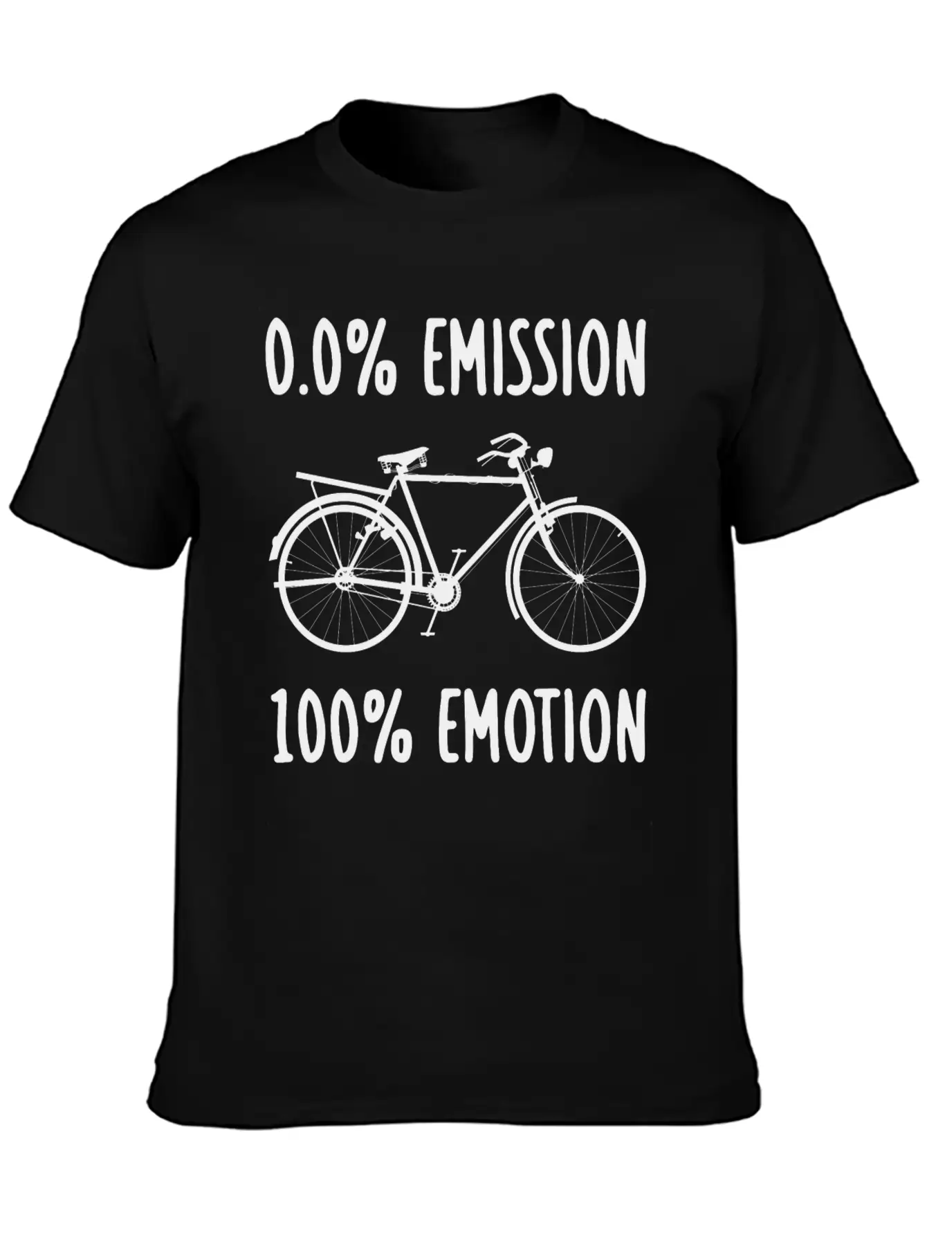 0% Emission 100% Emotion Modern Fit Casual T-Shirt – Clean And Versatile Design