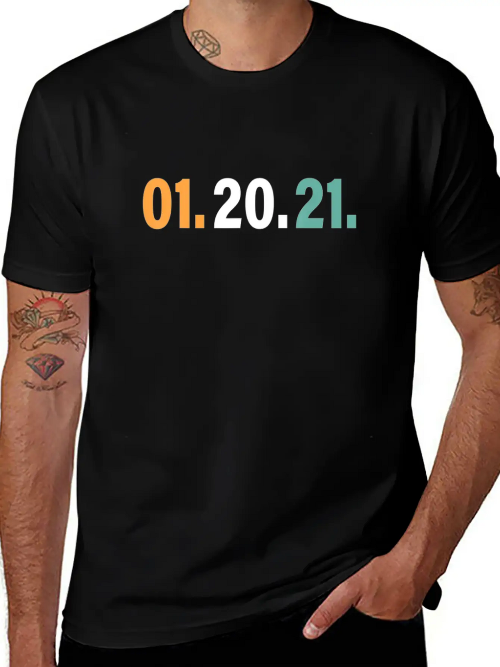 01 20 21 January 20th 2021 Tee, Nightmare Ends Lightweight Cotton T-Shirt – Daily Comfort Graphic Shirt