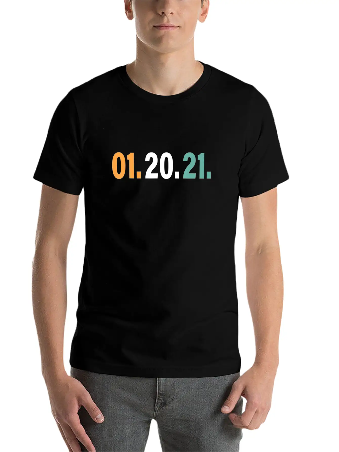 01 20 21 January 20th 2021 Tee, Nightmare Ends Lightweight Cotton T-Shirt – Daily Comfort Graphic Shirt