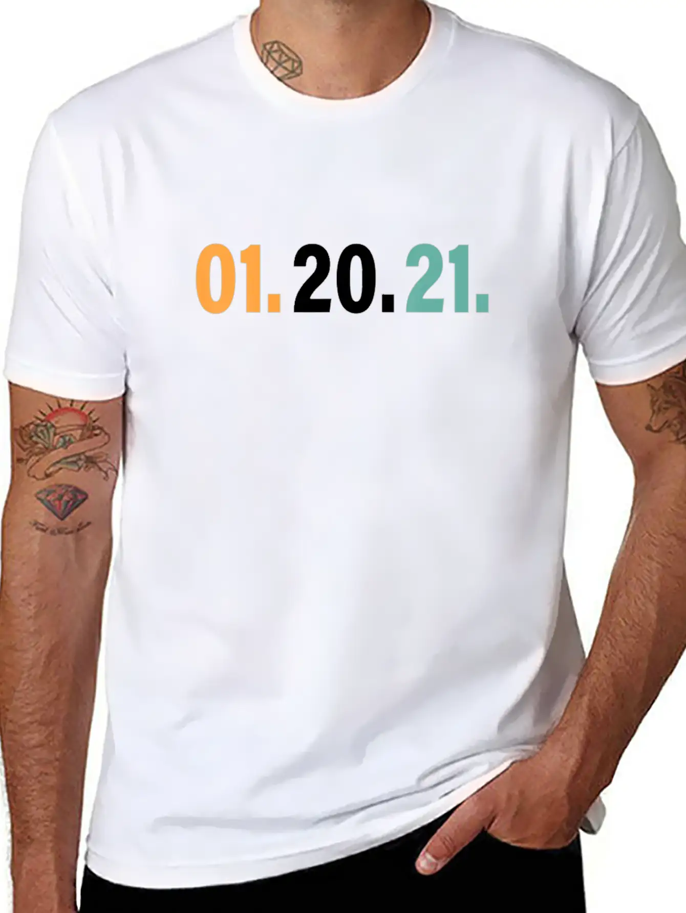 01 20 21 January 20th 2021 Tee, Nightmare Ends Lightweight Cotton T-Shirt – Daily Comfort Graphic Shirt