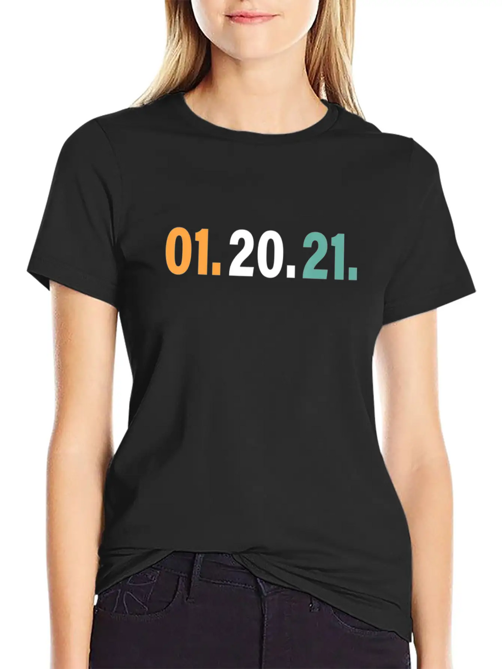 01 20 21 January 20th 2021 Tee, Nightmare Ends Lightweight Cotton T-Shirt – Daily Comfort Graphic Shirt