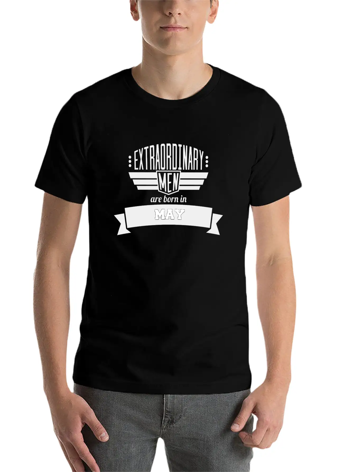 05 Extraordinary May Classic Crew Neck Graphic Tee – Everyday Minimal Look