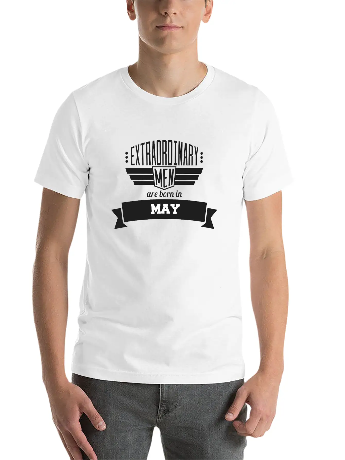 05 Extraordinary May Classic Crew Neck Graphic Tee – Everyday Minimal Look