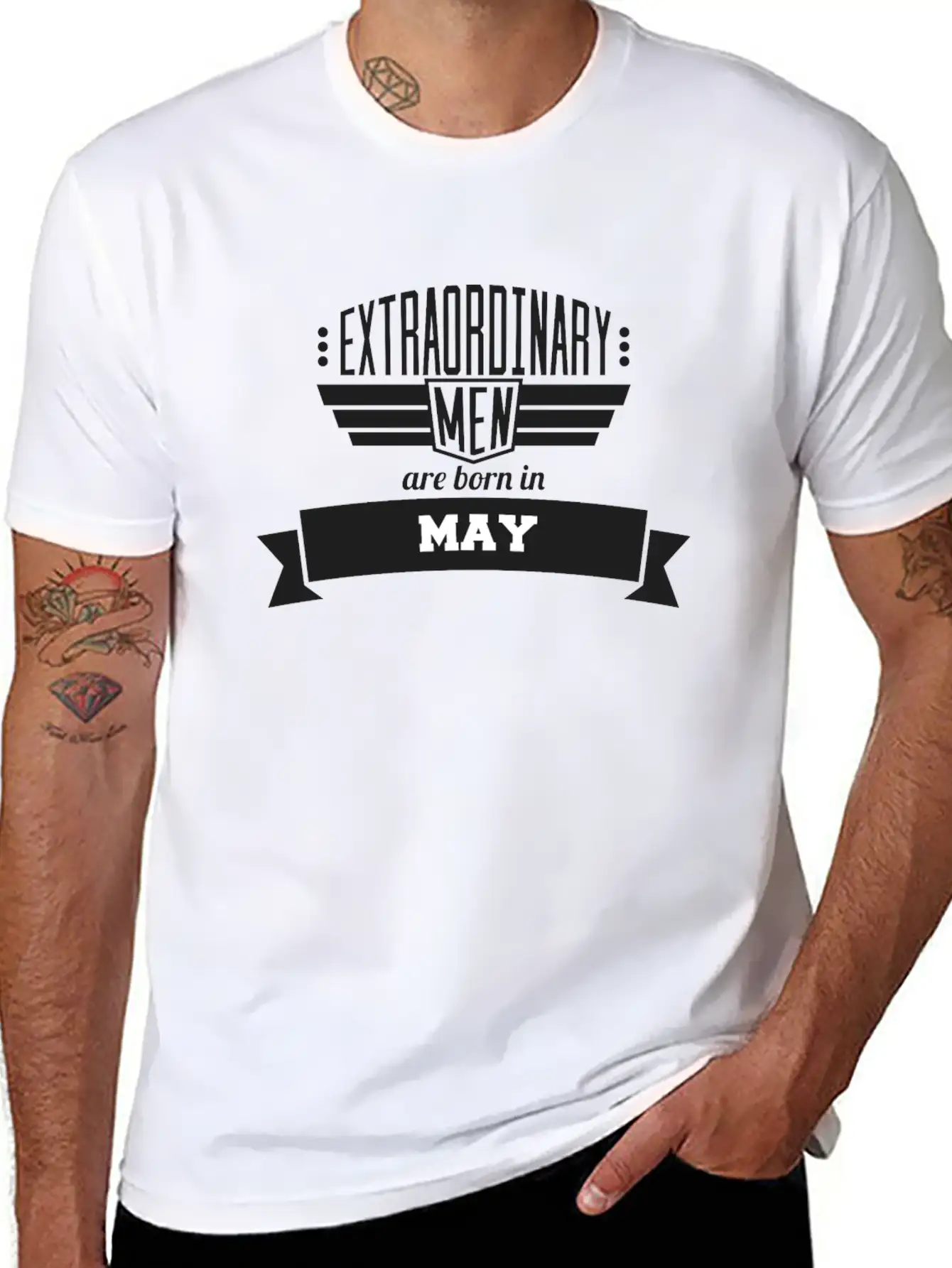 05 Extraordinary May Classic Crew Neck Graphic Tee – Everyday Minimal Look