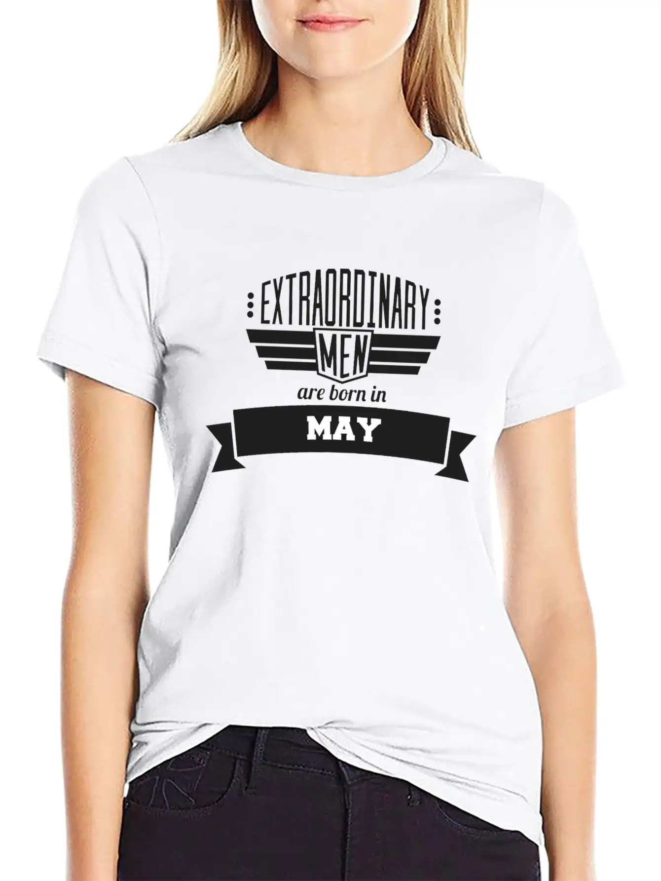 05 Extraordinary May Classic Crew Neck Graphic Tee – Everyday Minimal Look