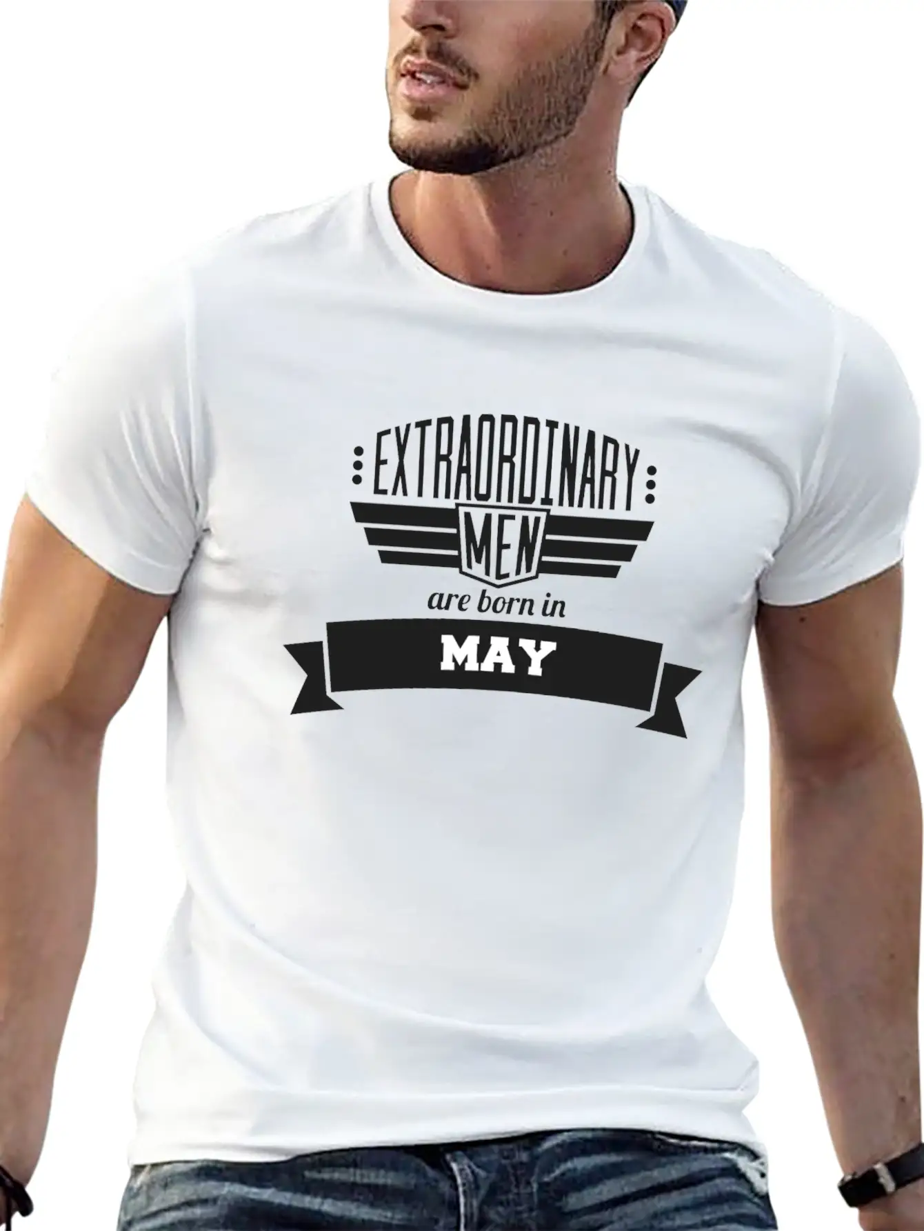 05 Extraordinary May Classic Crew Neck Graphic Tee – Everyday Minimal Look