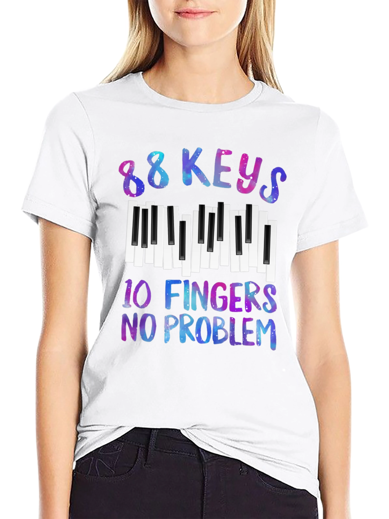 88 Keys 10 Fingers No Problem Graphic Tee