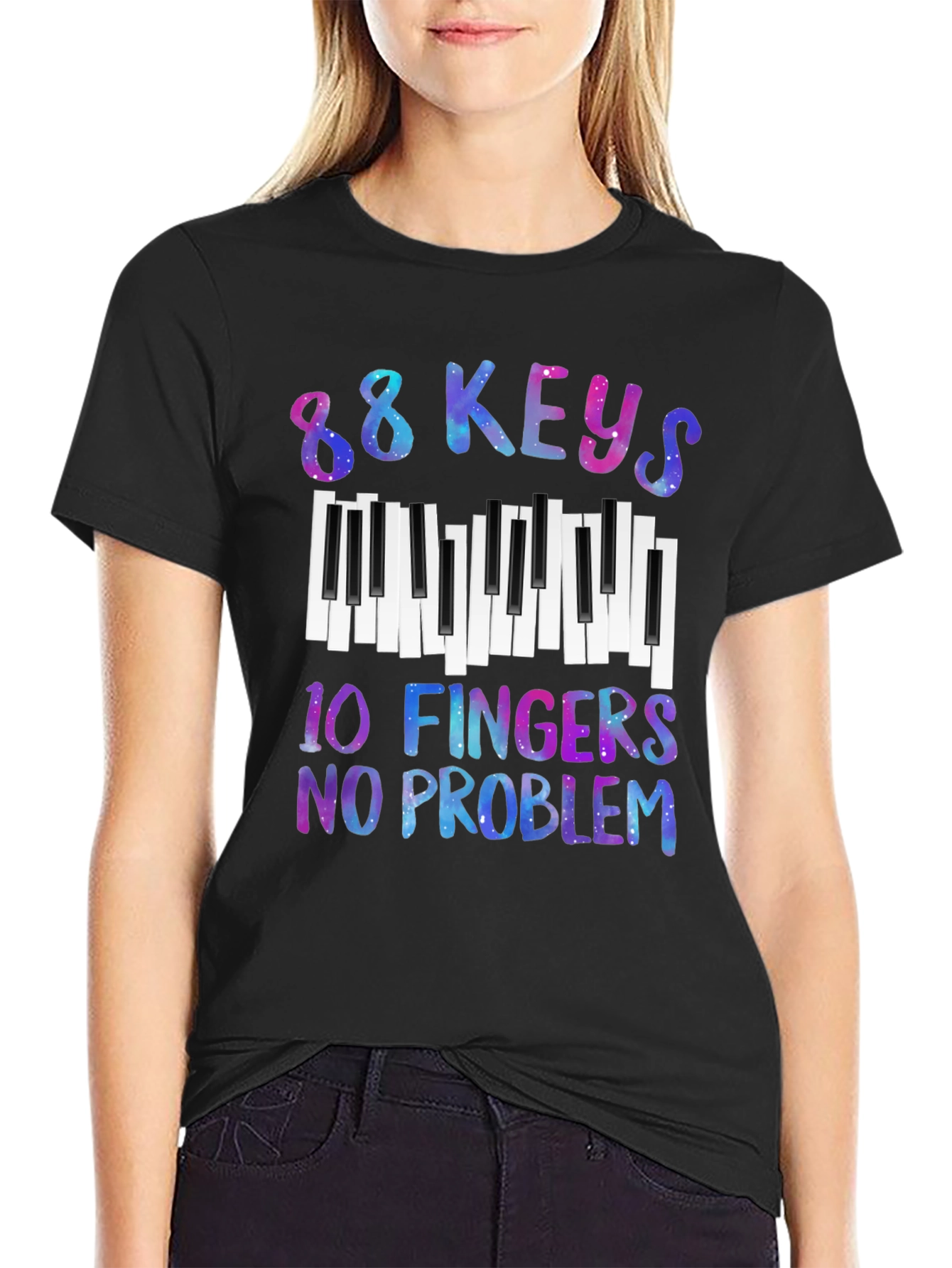 88 Keys 10 Fingers No Problem Graphic Tee