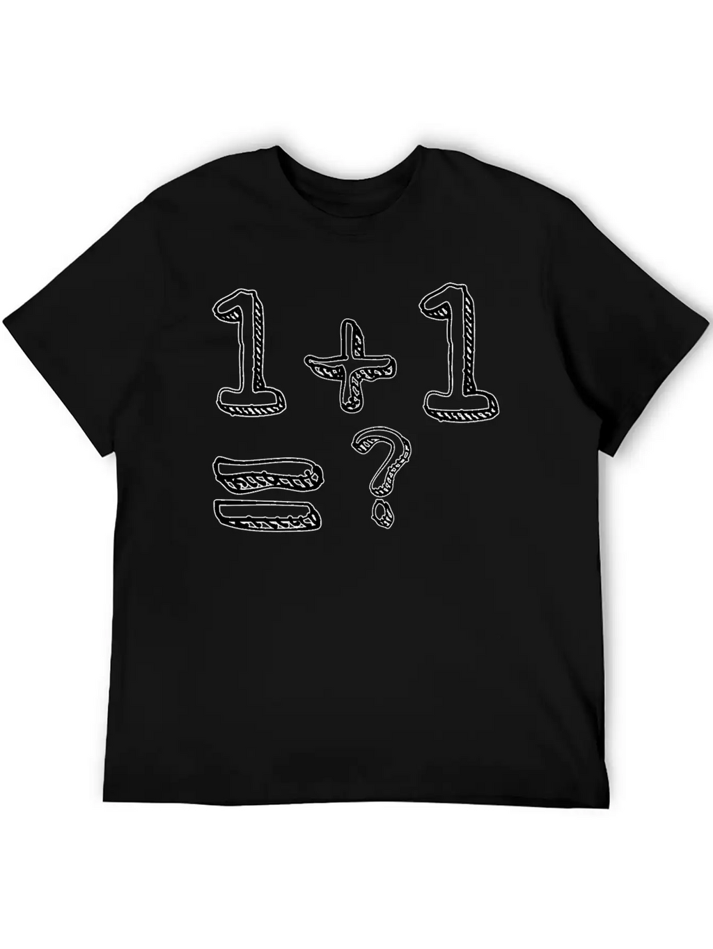 1 + 1= ? Weird And Funny Design Essential Cotton Tee For Daily Outfits – Unisex Style