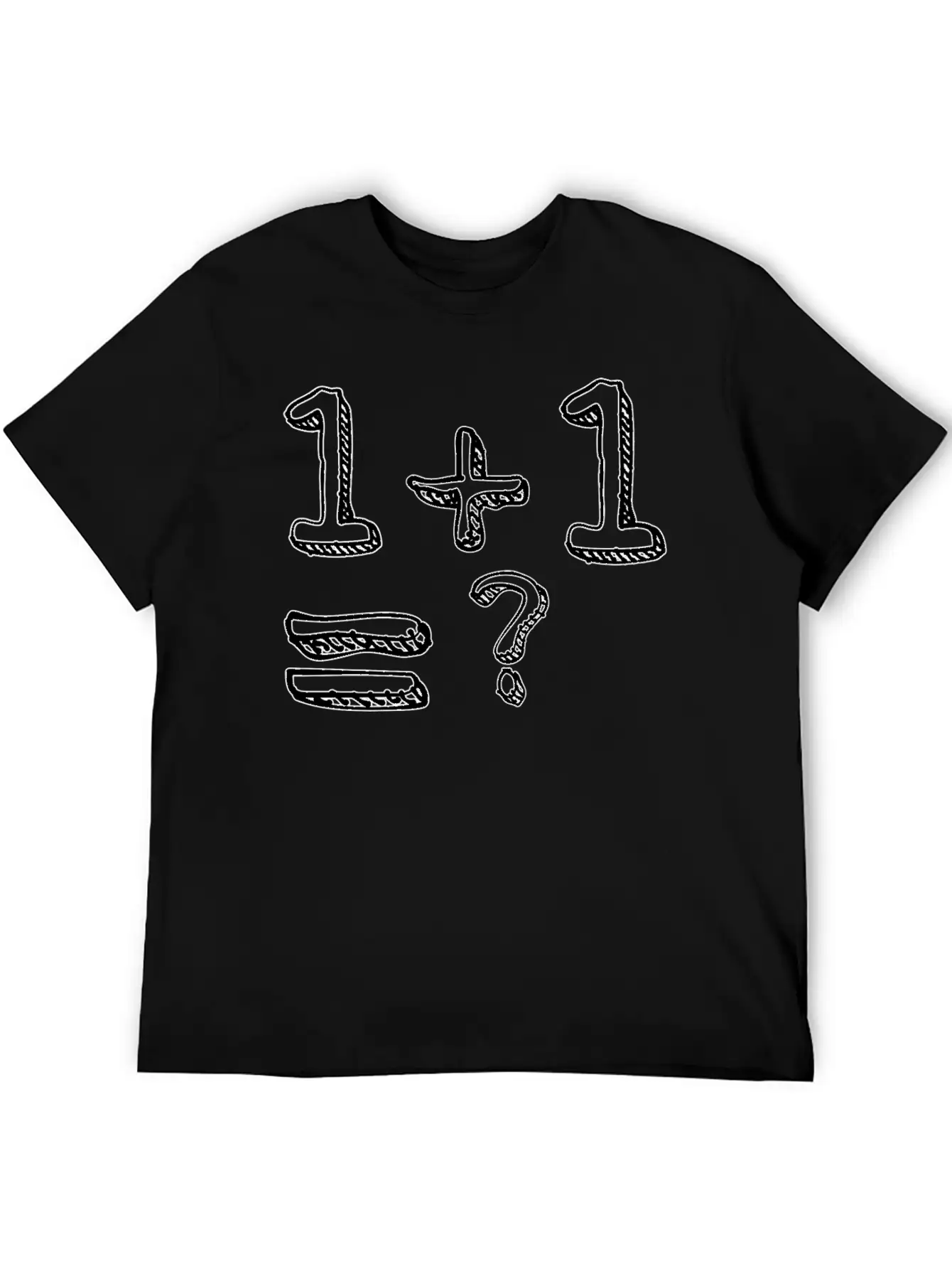 1 + 1= ? Weird And Funny Design Essential Cotton Tee For Daily Outfits – Unisex Style