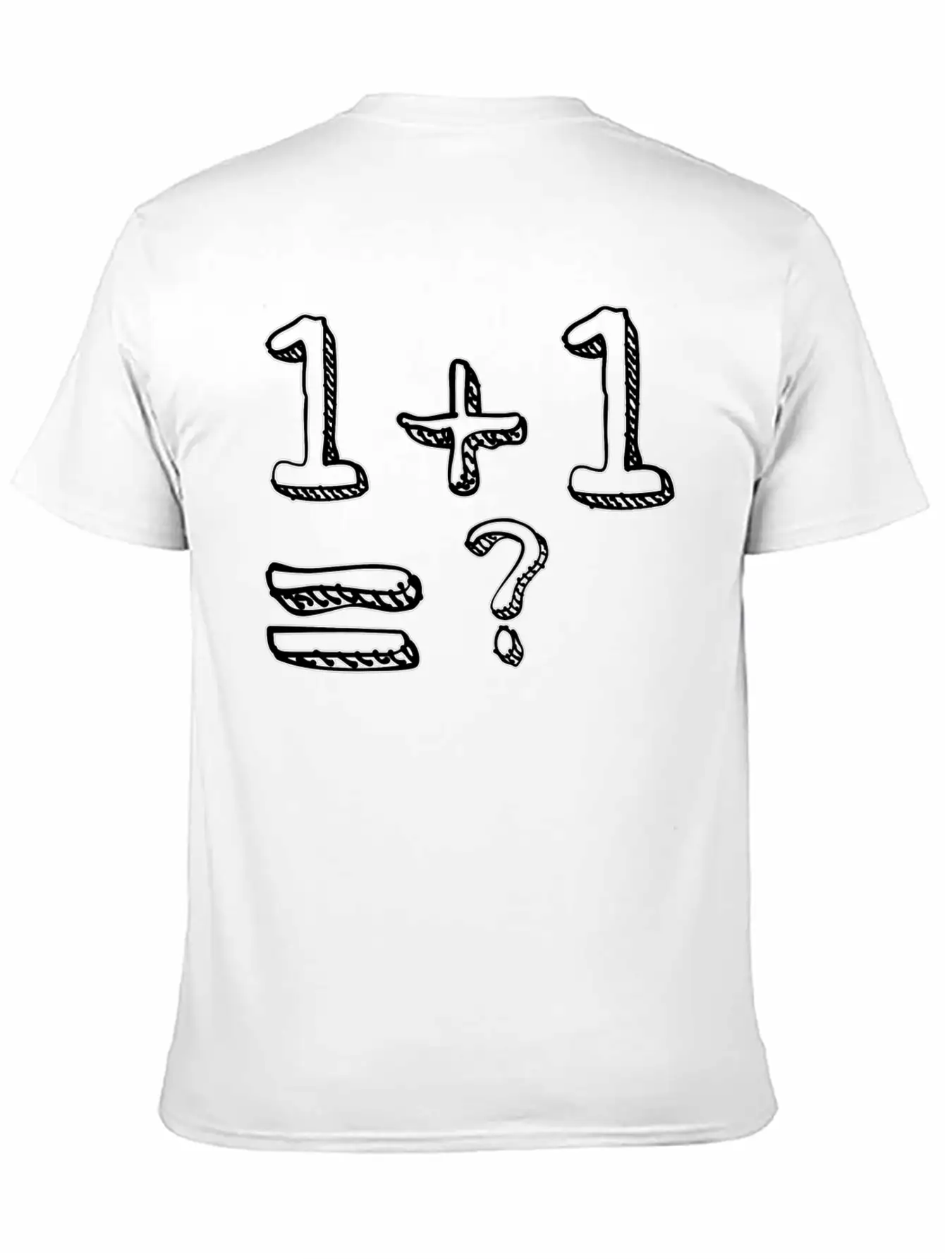 1 + 1= ? Weird And Funny Design Essential Cotton Tee For Daily Outfits – Unisex Style