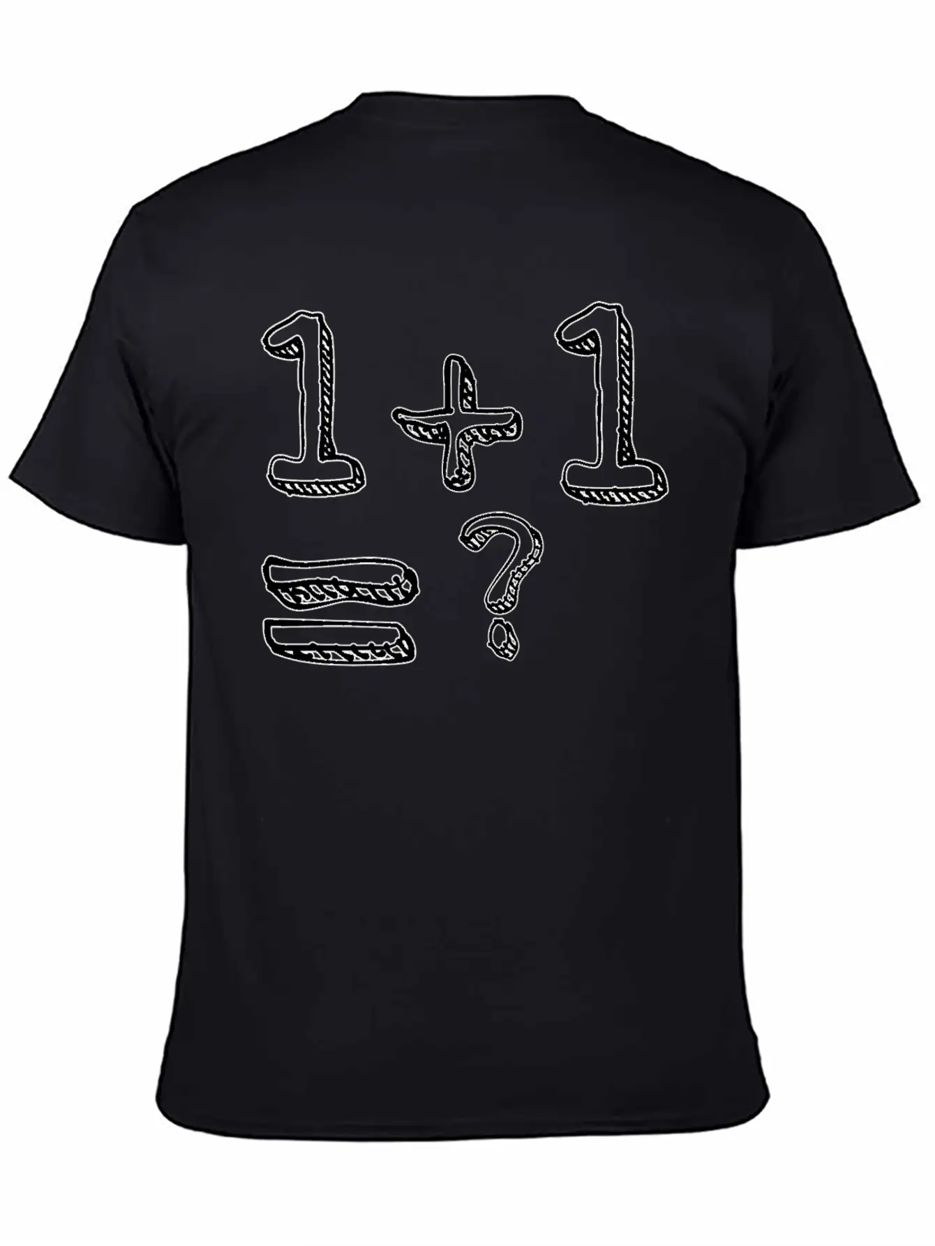 1 + 1= ? Weird And Funny Design Essential Cotton Tee For Daily Outfits – Unisex Style