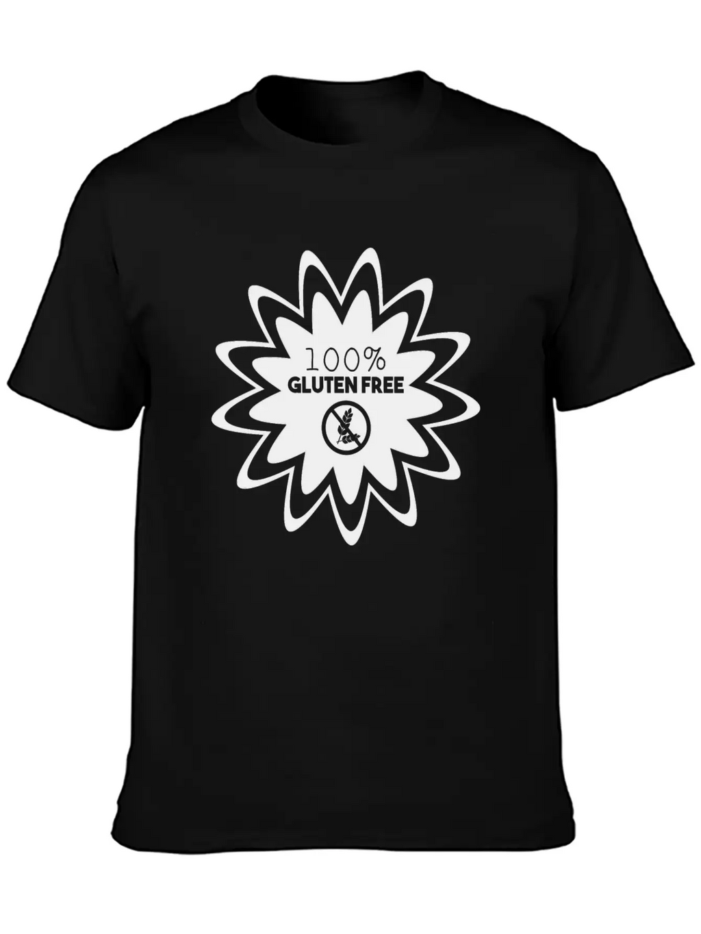 100% GLUTEN FREE (b) Lightweight Cotton T-Shirt – Daily Comfort Graphic Shirt