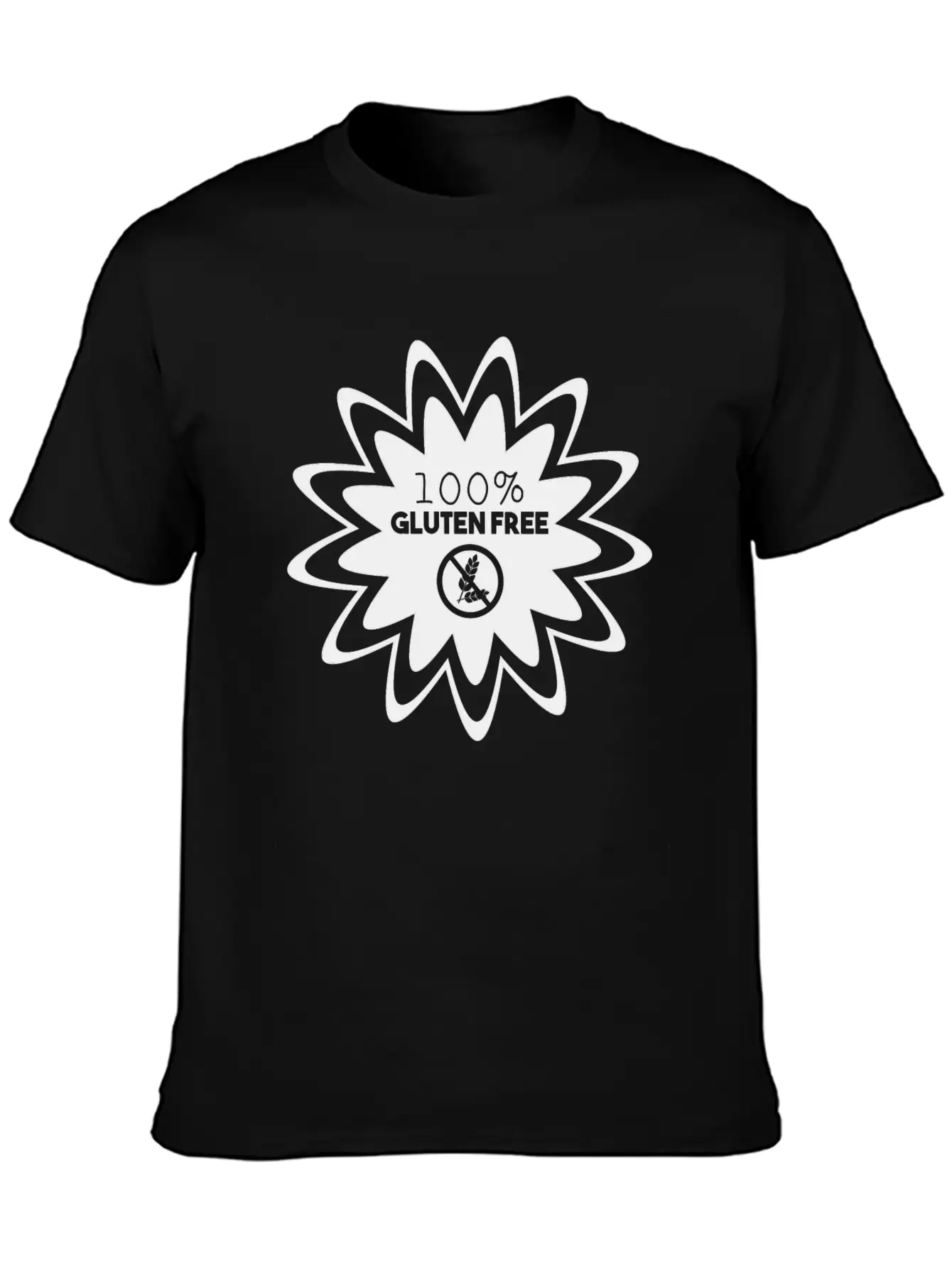 100% GLUTEN FREE (b) Lightweight Cotton T-Shirt – Daily Comfort Graphic Shirt