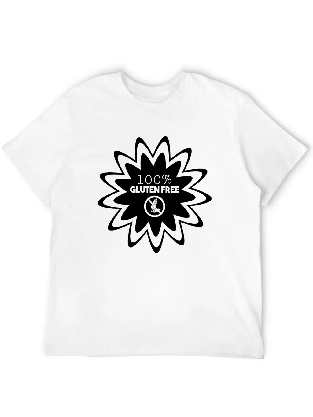 100% GLUTEN FREE (b) Lightweight Cotton T-Shirt – Daily Comfort Graphic Shirt