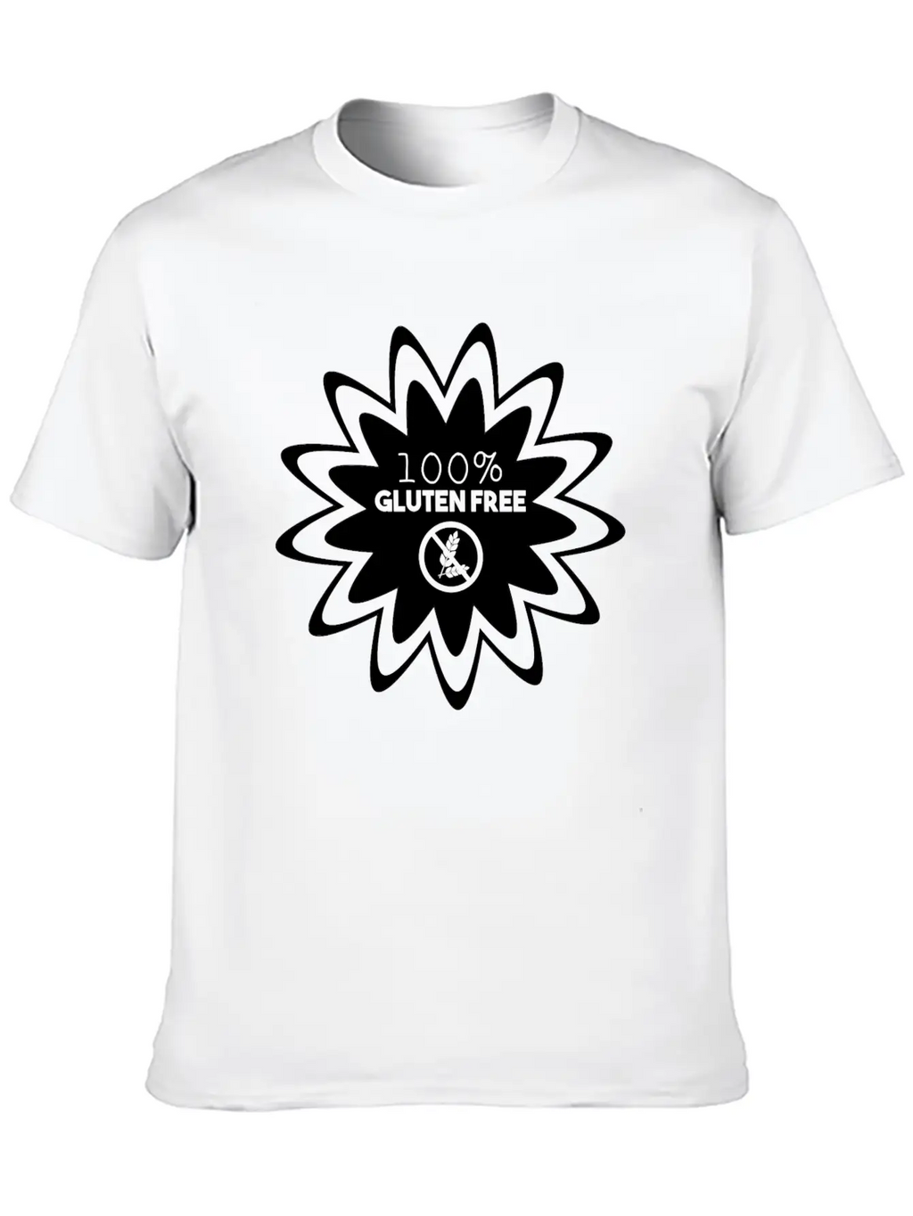 100% GLUTEN FREE (b) Lightweight Cotton T-Shirt – Daily Comfort Graphic Shirt