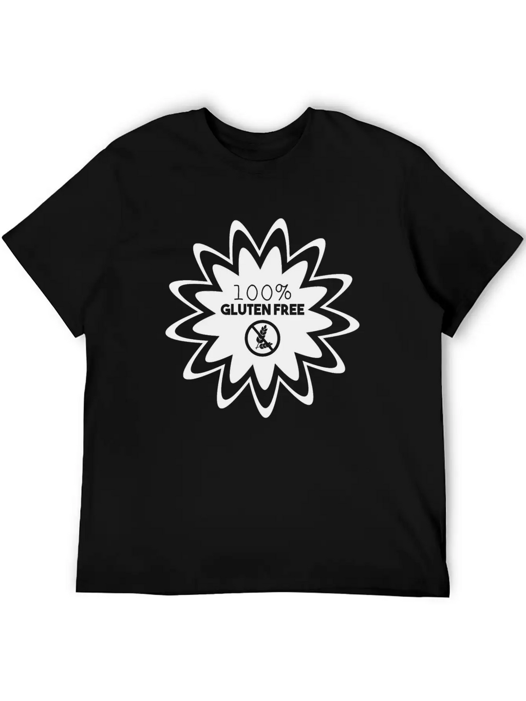 100% GLUTEN FREE (b) Lightweight Cotton T-Shirt – Daily Comfort Graphic Shirt