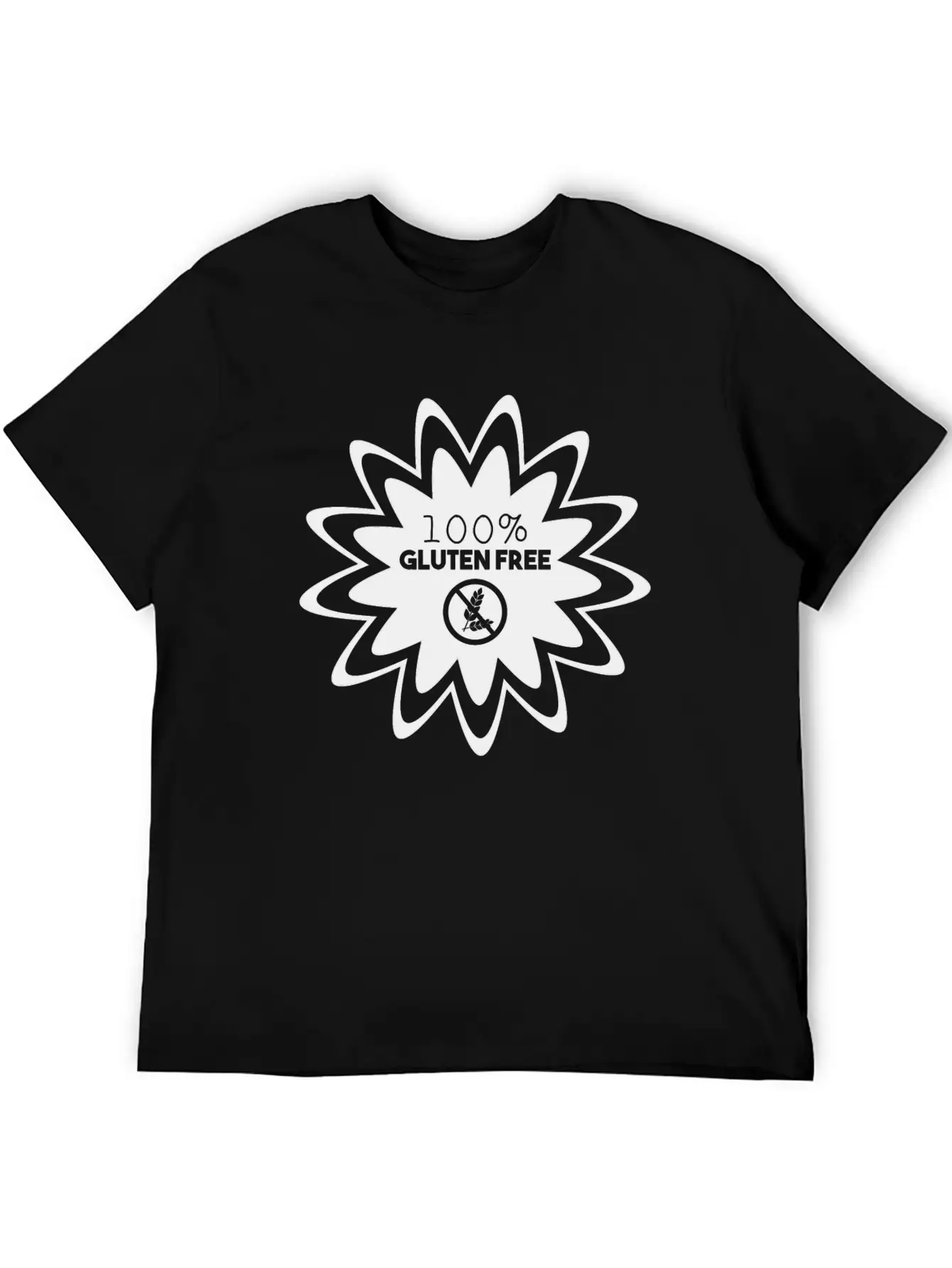 100% GLUTEN FREE (b) Lightweight Cotton T-Shirt – Daily Comfort Graphic Shirt