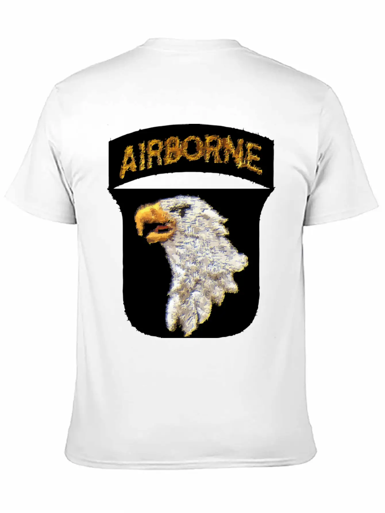 101st AB Type 8 Patch Airborne - WW2 LEFT Lightweight Cotton T-Shirt – Daily Comfort Graphic Shirt
