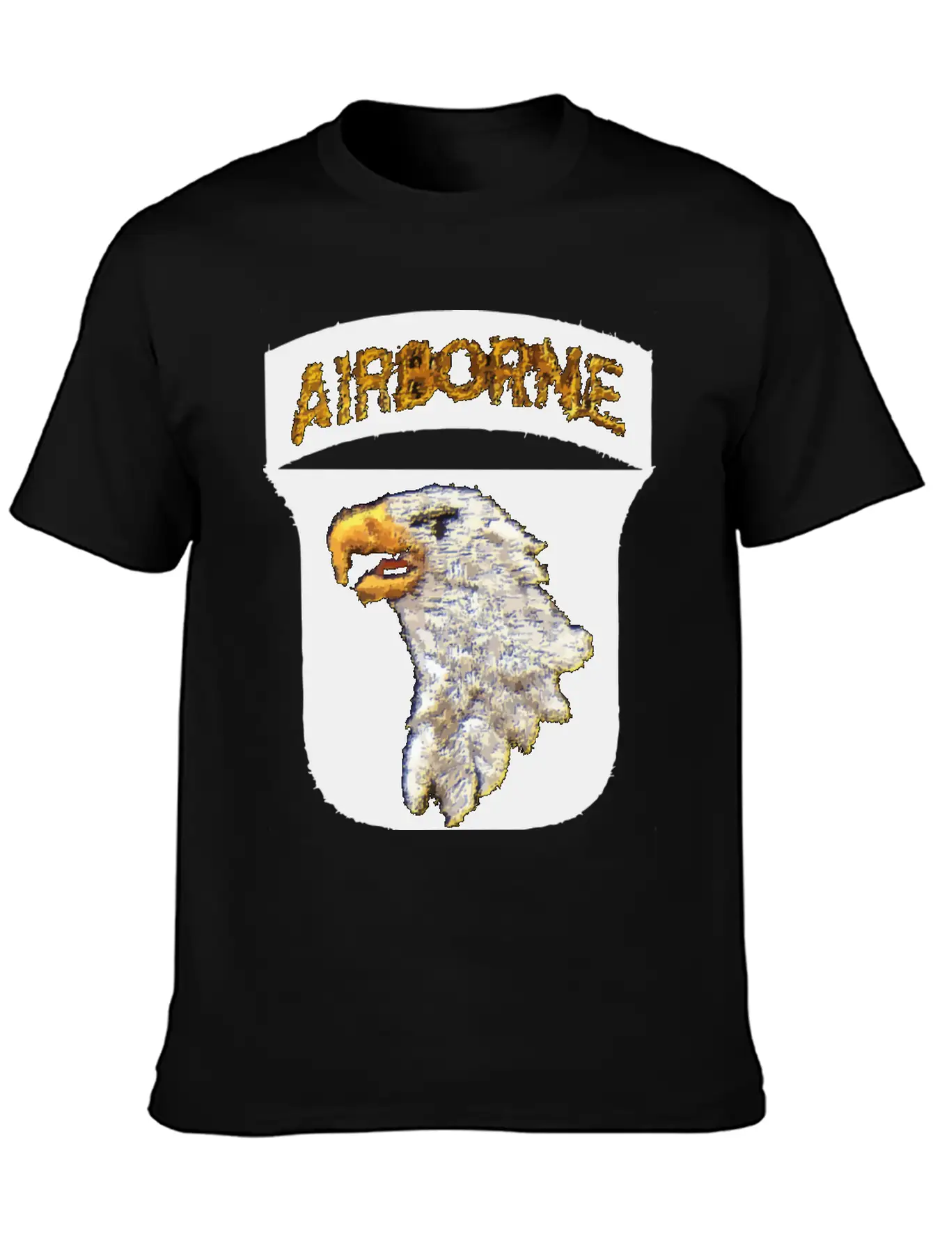 101st AB Type 8 Patch Airborne - WW2 LEFT Lightweight Cotton T-Shirt – Daily Comfort Graphic Shirt
