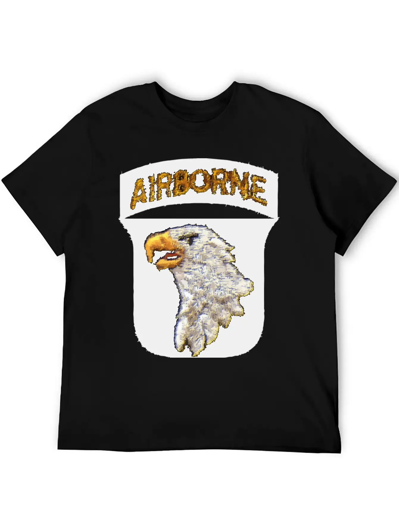 101st AB Type 8 Patch Airborne - WW2 LEFT Lightweight Cotton T-Shirt – Daily Comfort Graphic Shirt