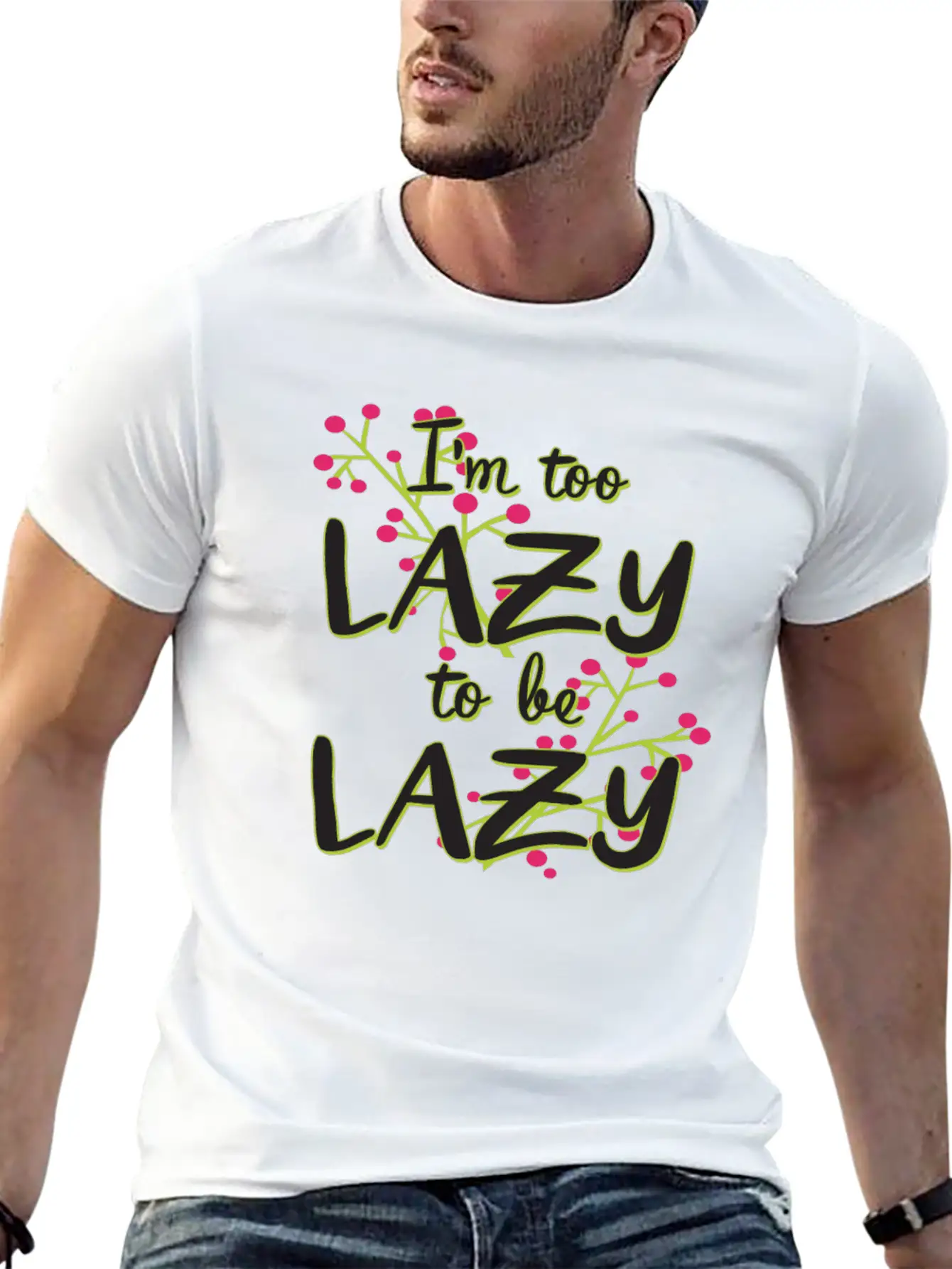112020 I M Too Lazy To Be Lazy Essential Cotton Tee For Daily Outfits – Unisex Style