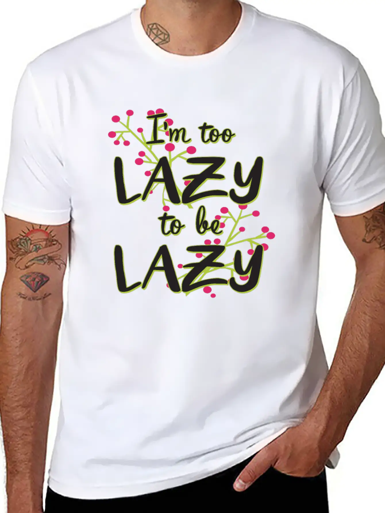 112020 I M Too Lazy To Be Lazy Essential Cotton Tee For Daily Outfits – Unisex Style
