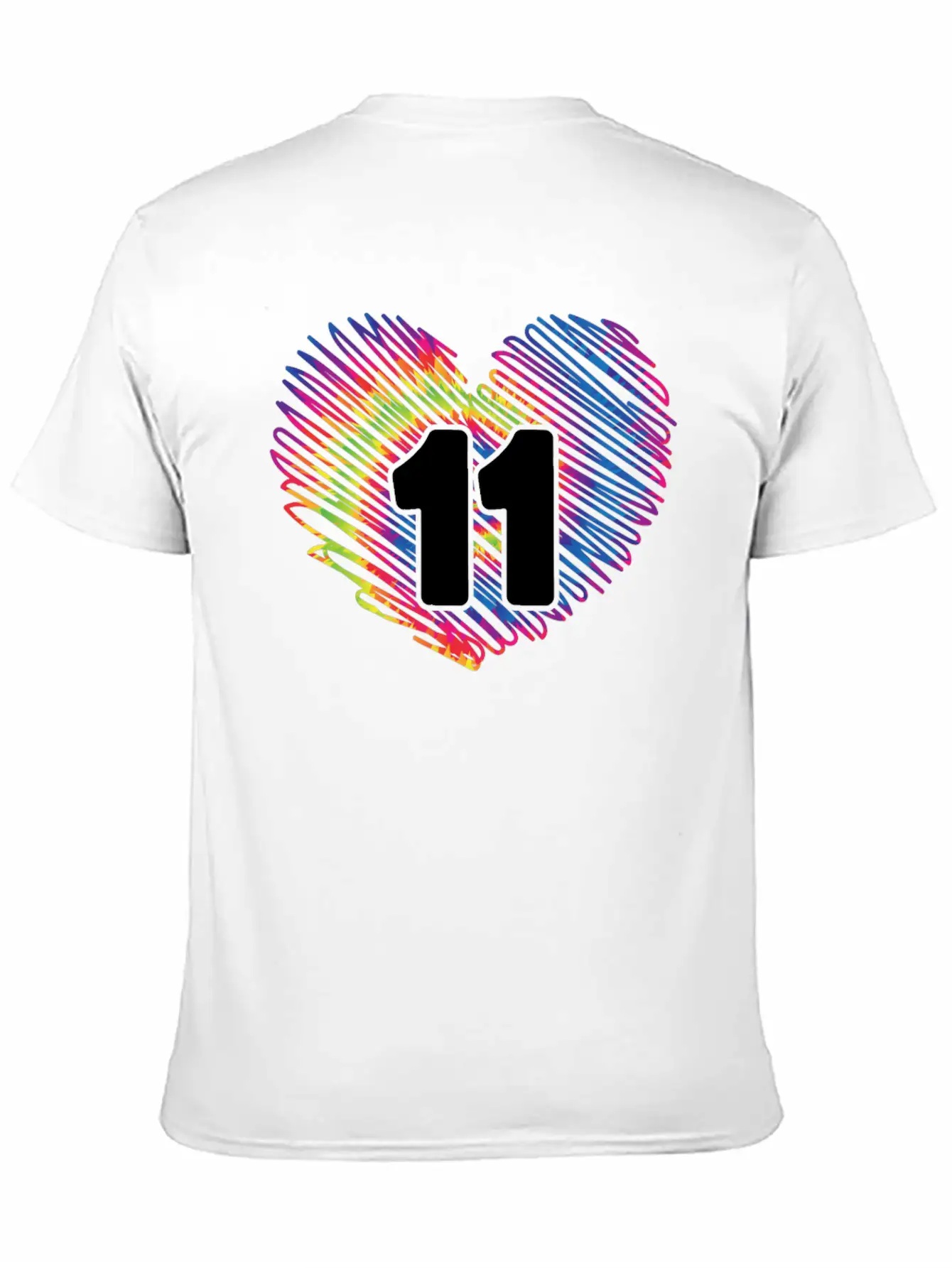 11th Birthday Heart Tie Dye | Tie Dye Themed Essential Cotton Tee For Daily Outfits – Unisex Style