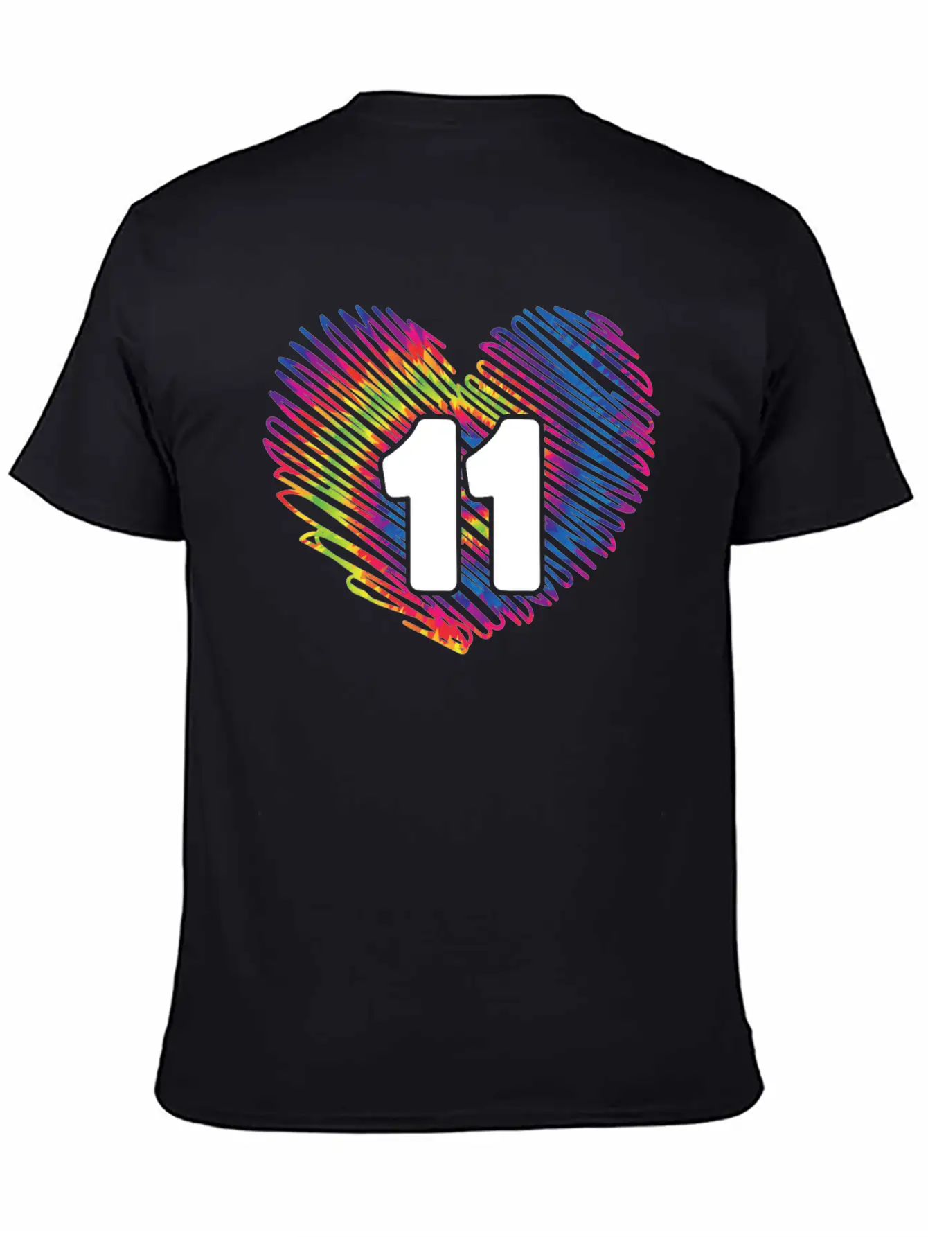 11th Birthday Heart Tie Dye | Tie Dye Themed Essential Cotton Tee For Daily Outfits – Unisex Style