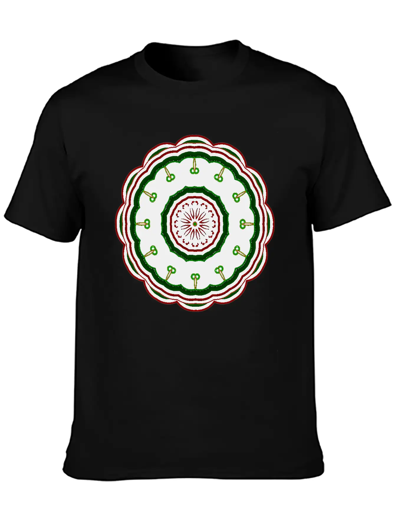 12 Green Cartoon Villains Around The Mandala Patte Classic Fit Graphic Tee For Daily Comfort – Unisex Cotton Shirt