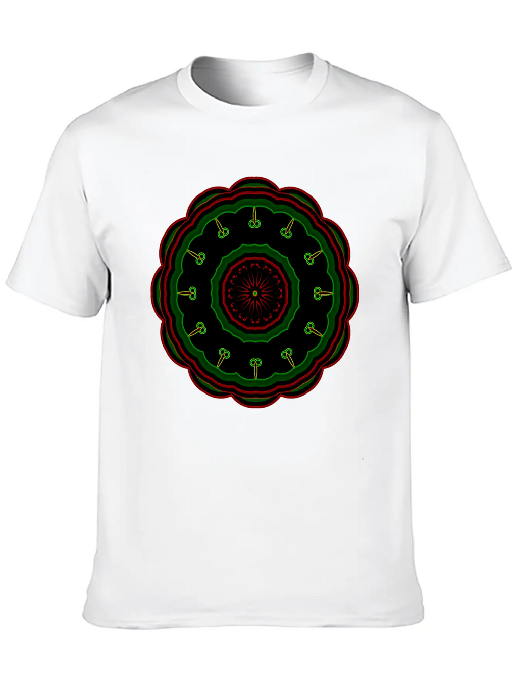 12 Green Cartoon Villains Around The Mandala Patte Classic Fit Graphic Tee For Daily Comfort – Unisex Cotton Shirt
