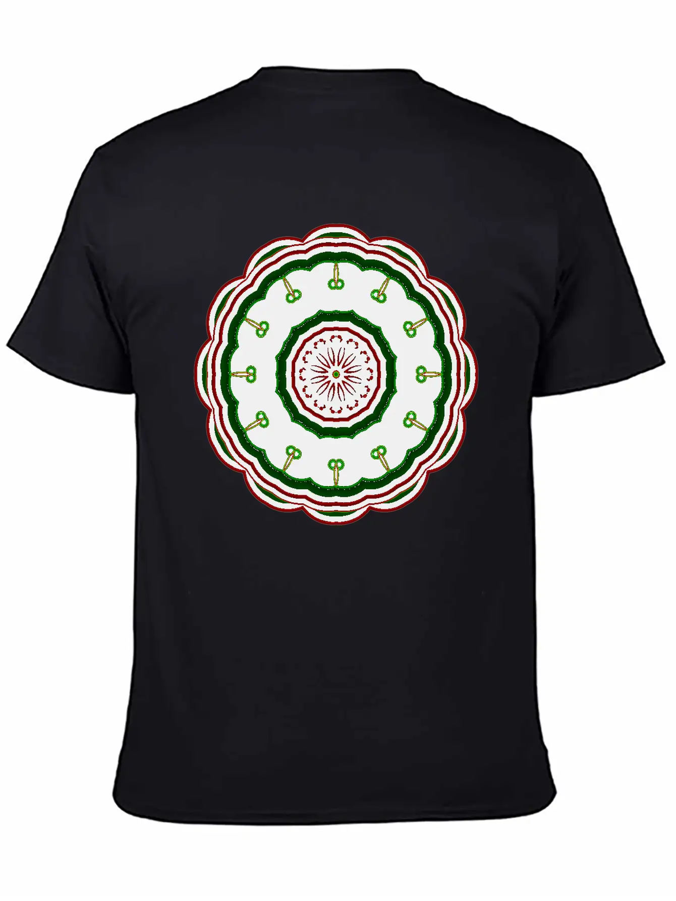 12 Green Cartoon Villains Around The Mandala Patte Classic Fit Graphic Tee For Daily Comfort – Unisex Cotton Shirt