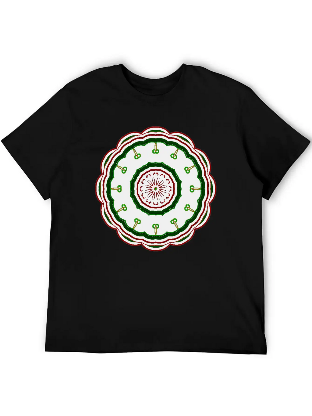12 Green Cartoon Villains Around The Mandala Patte Classic Fit Graphic Tee For Daily Comfort – Unisex Cotton Shirt