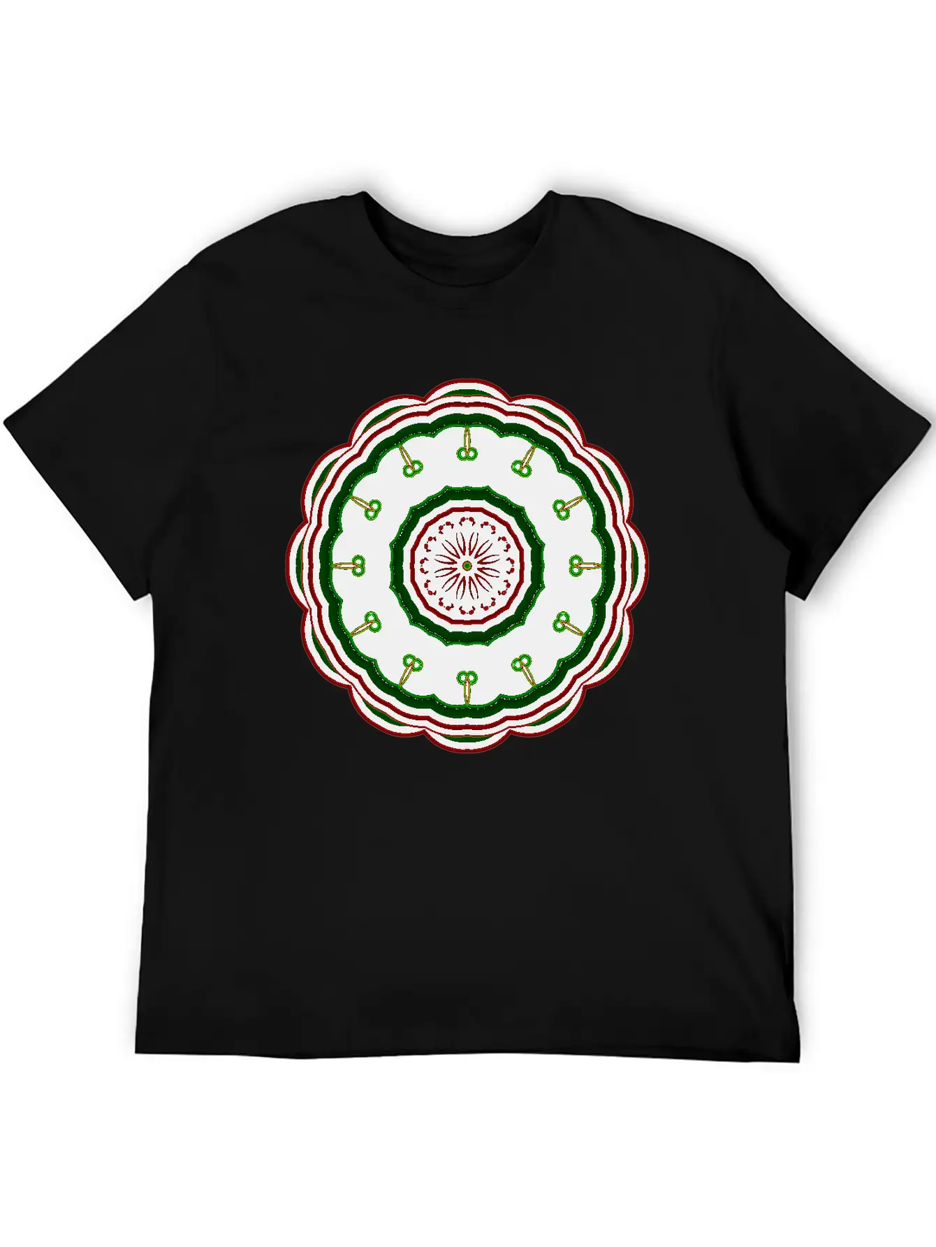 12 Green Cartoon Villains Around The Mandala Patte Classic Fit Graphic Tee For Daily Comfort – Unisex Cotton Shirt