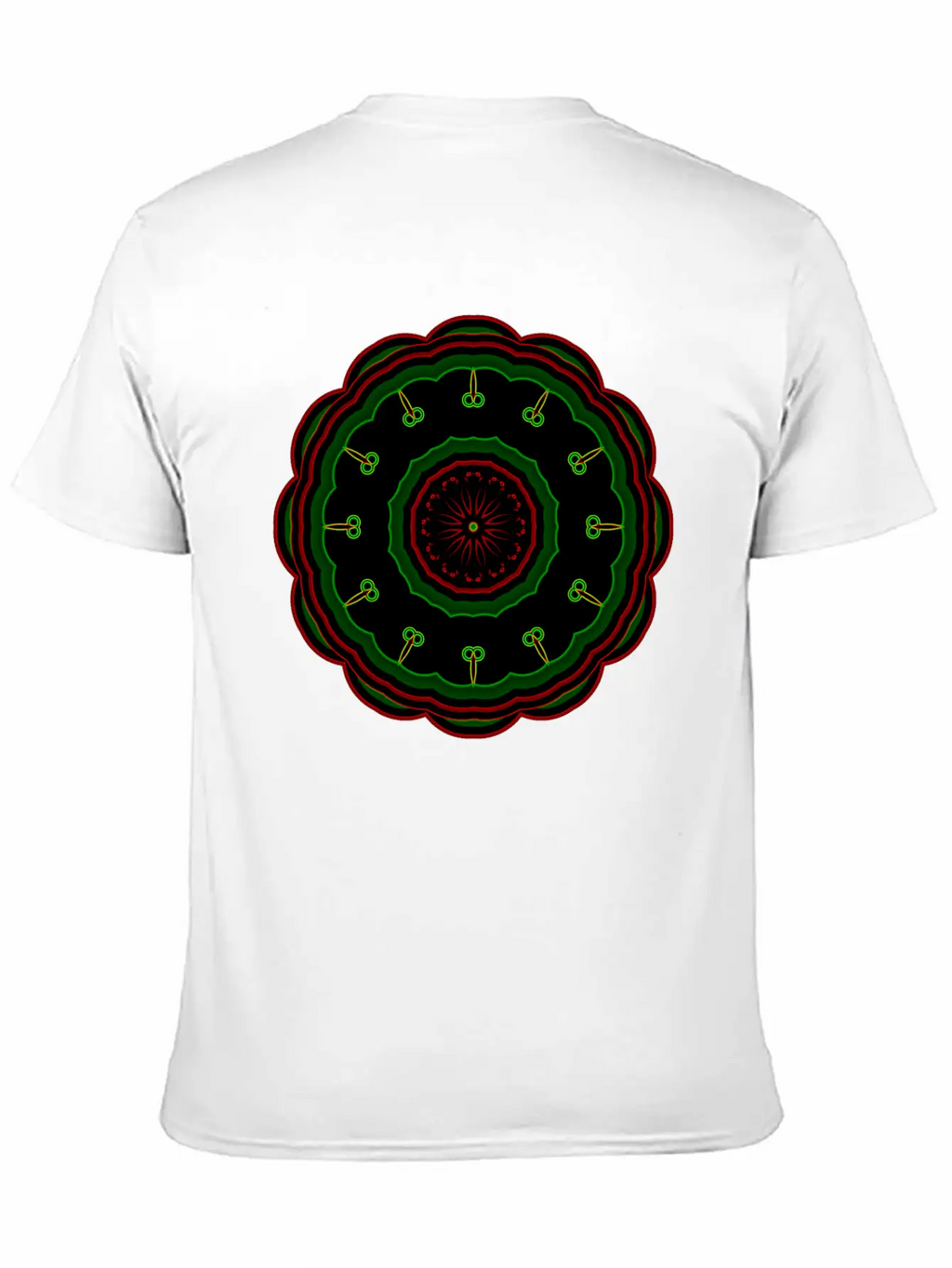 12 Green Cartoon Villains Around The Mandala Patte Classic Fit Graphic Tee For Daily Comfort – Unisex Cotton Shirt