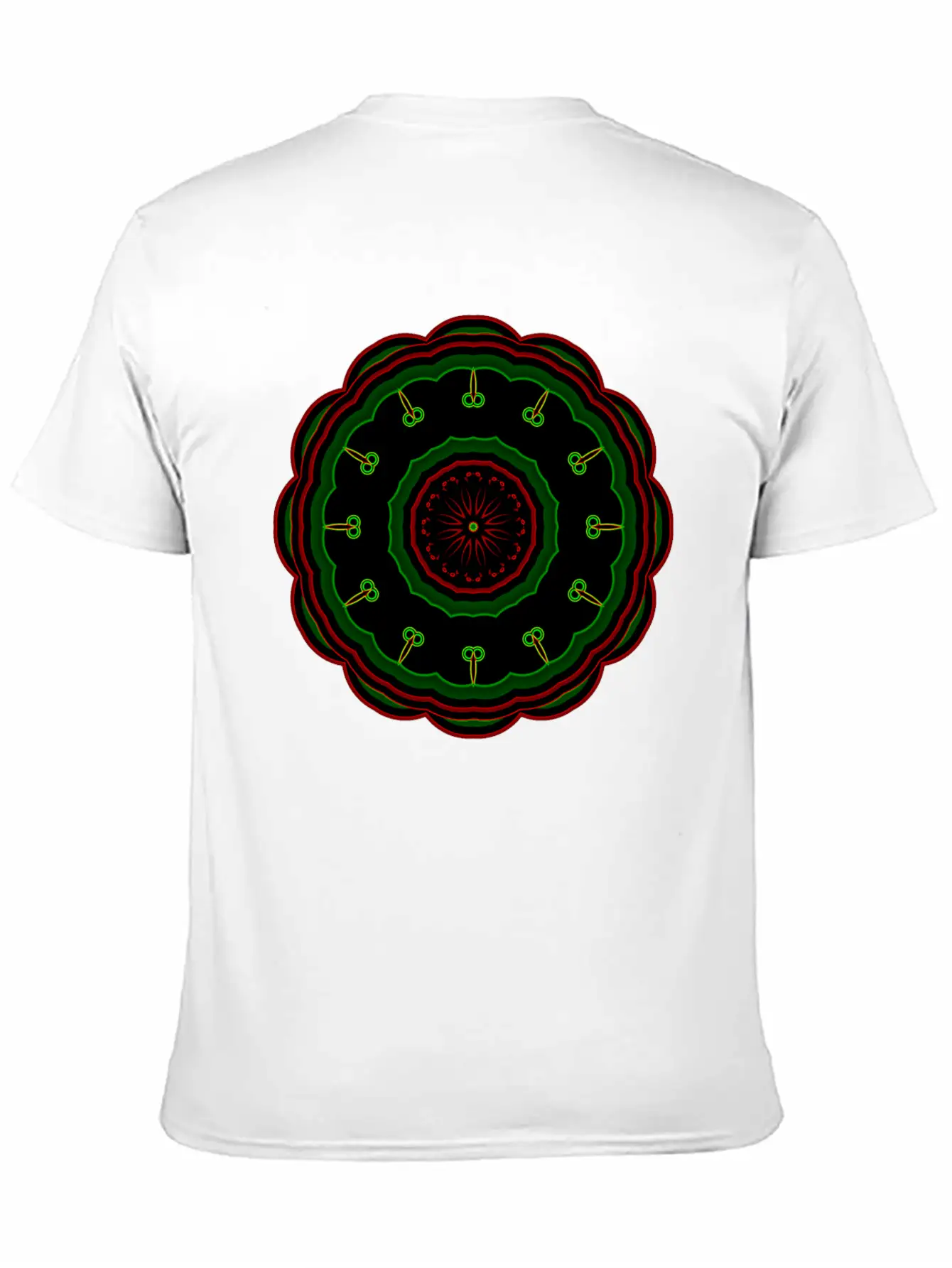 12 Green Cartoon Villains Around The Mandala Patte Classic Fit Graphic Tee For Daily Comfort – Unisex Cotton Shirt