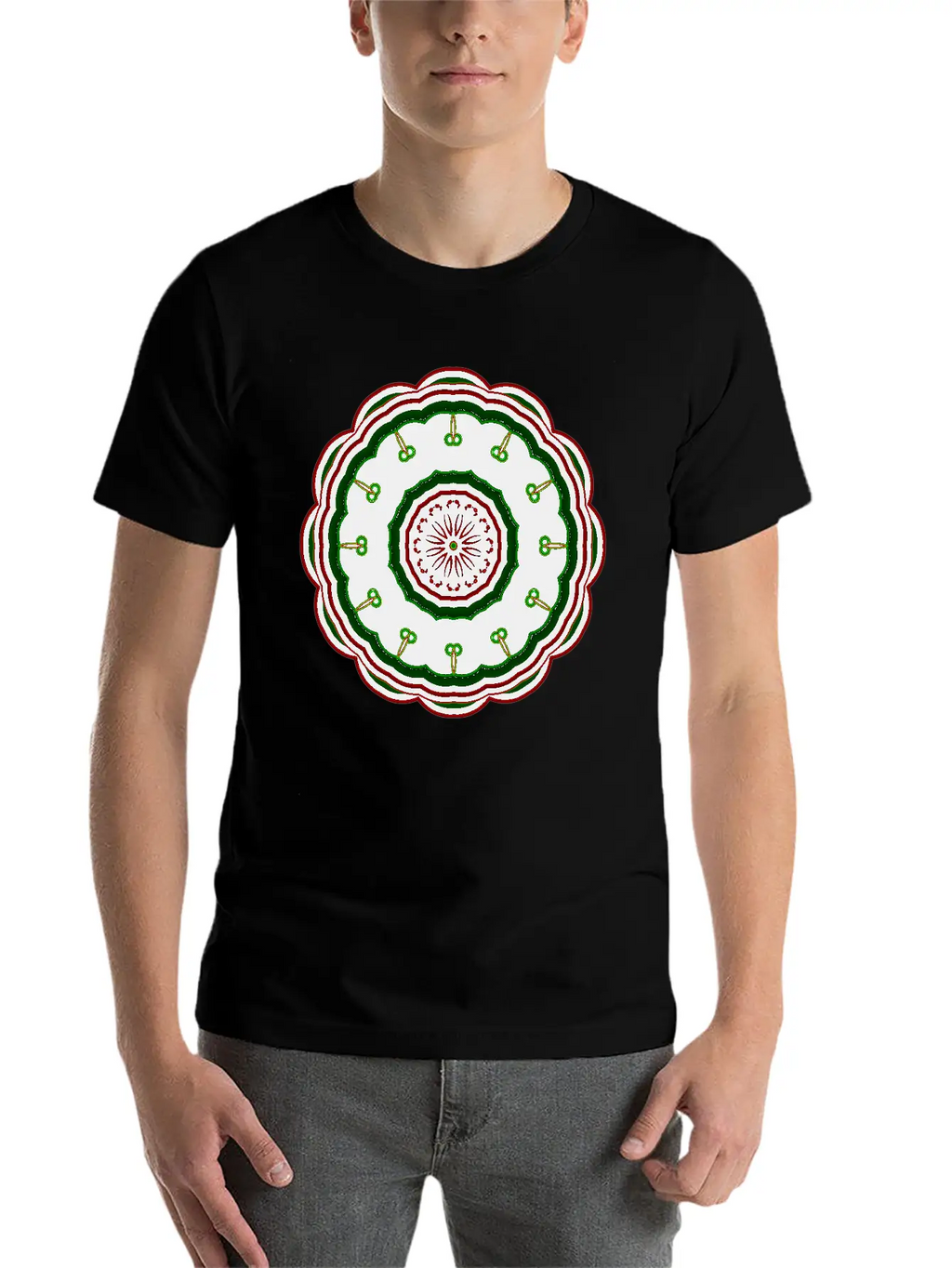 12 Green Cartoon Villains Around The Mandala Patte Classic Fit Graphic Tee For Daily Comfort – Unisex Cotton Shirt