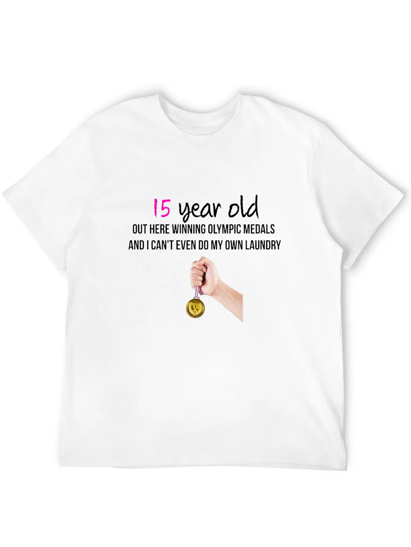15 Year Old Classic Fit Graphic Tee For Daily Comfort – Unisex Cotton Shirt